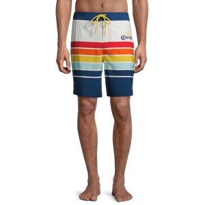 NWT Men's Licensed Corona Stripe Boardshorts